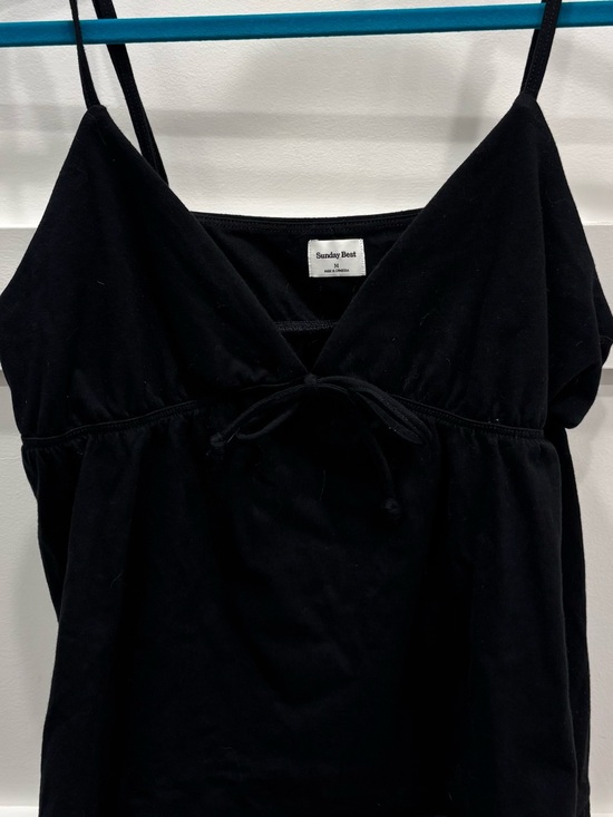 Sunday Best Tops - Sunday Best Aritzia Black Babydoll Spaghetti Strap Crop Top